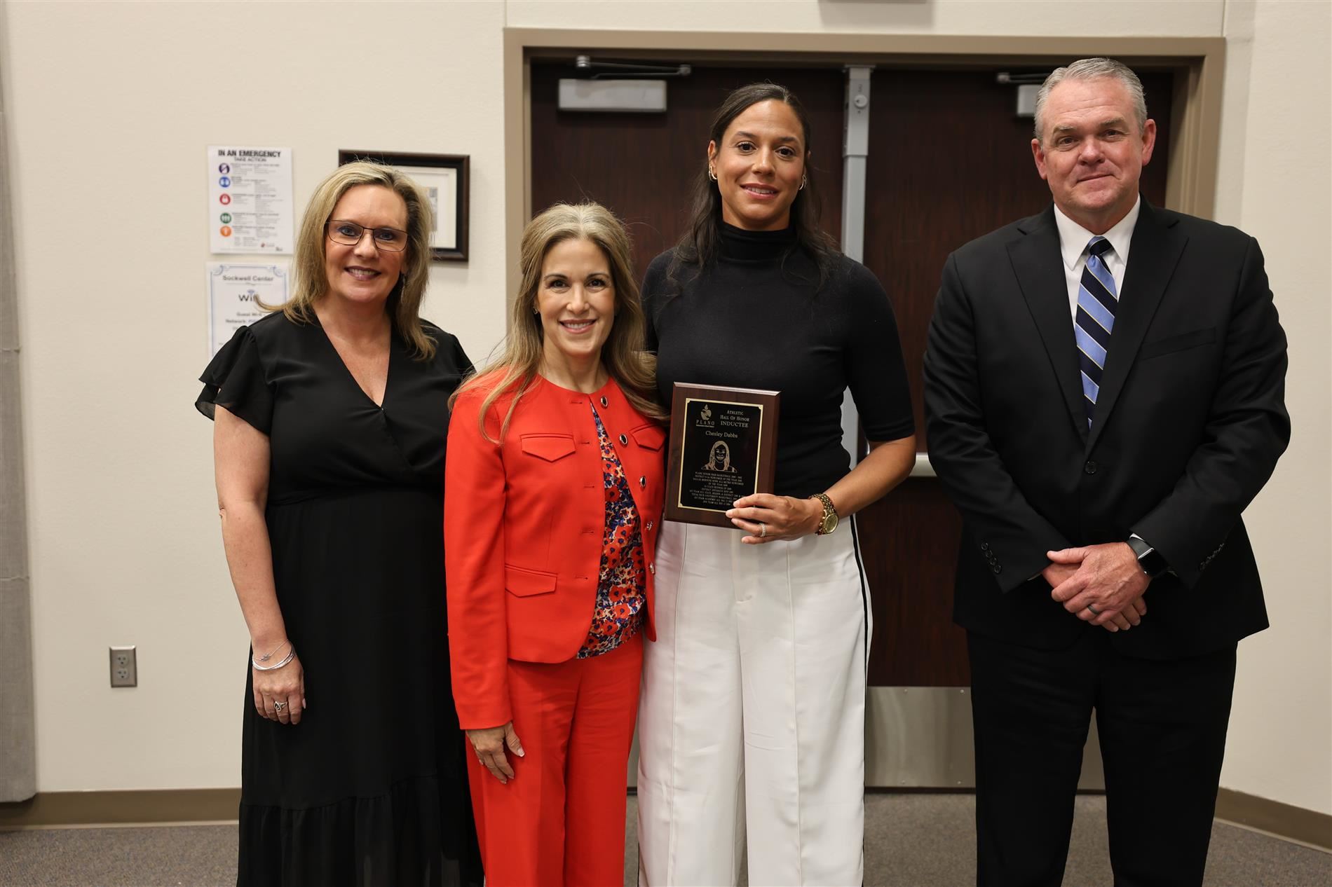 Chesley Dabbs with Plano ISD Leadership