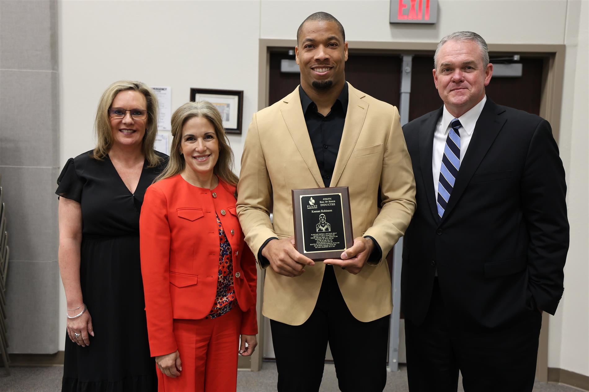 Keenan Robinson with Plano ISD Leadership