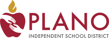 Plano Independent School District horizontal red apple logo
