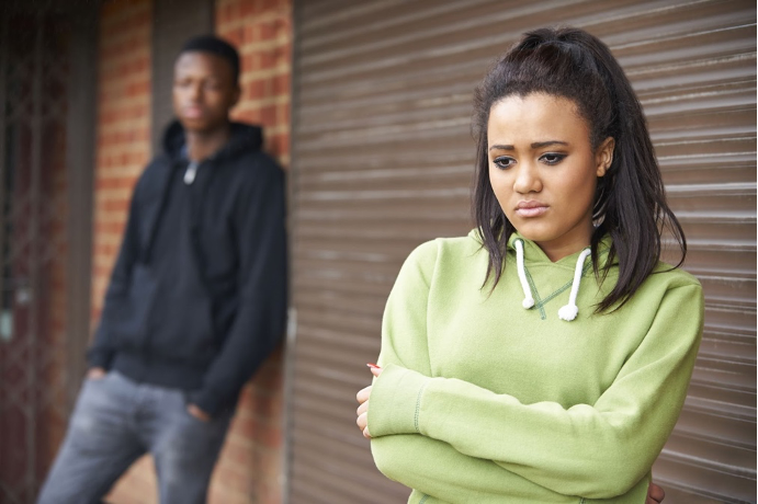 Girl upset