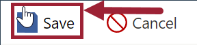 Save button for threshold setting