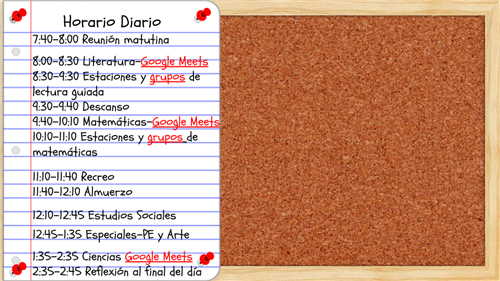 Daily Schedule 