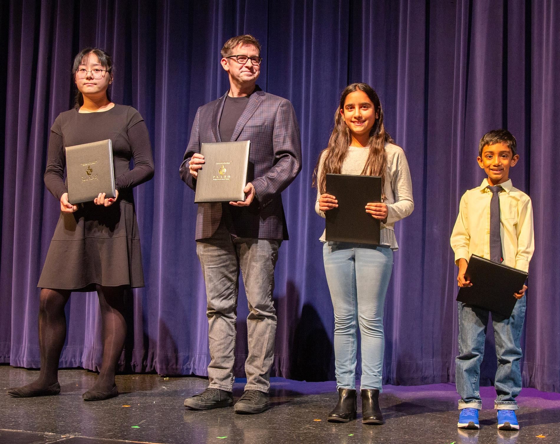 Art contest winners with awards 