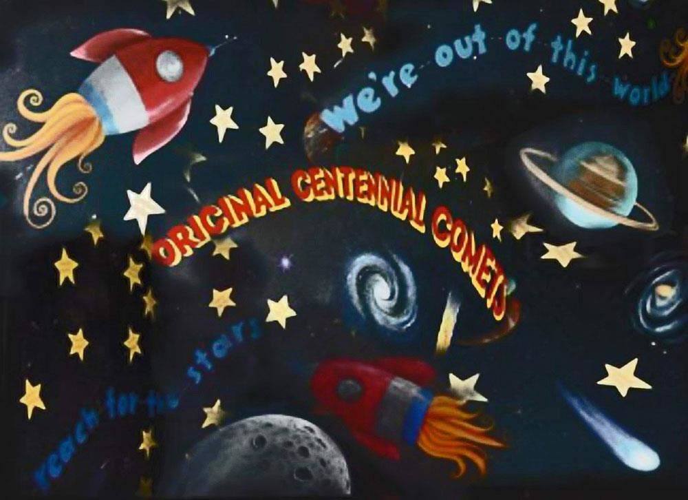 1999 Original Centennial Comets Mural 