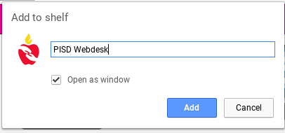 enter name of site to add to shelf 