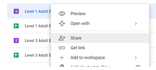 right-click share 