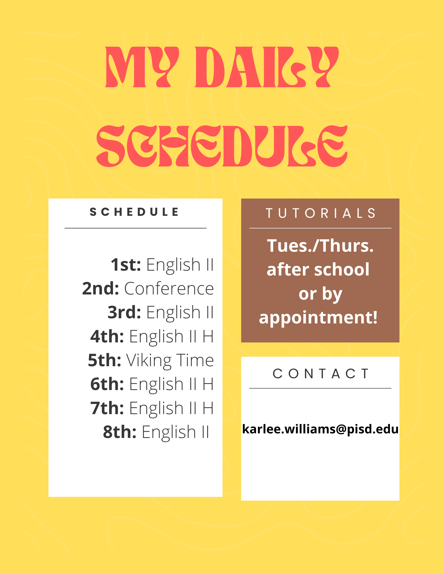 My Teaching Schedule