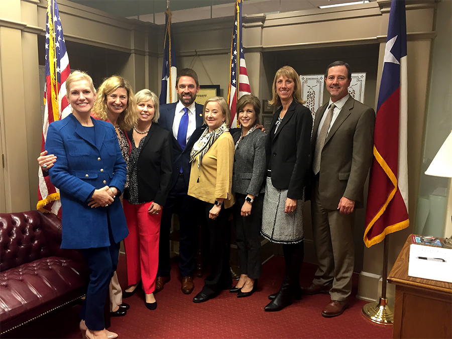 Board and district leadership at the Capitol 