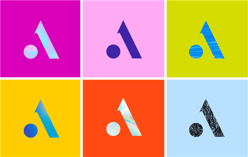 Art Inspired "A" logo repeated 