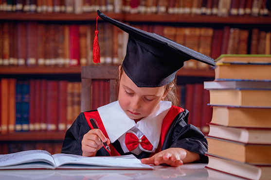 Child studying
