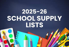  School Supply List 2025-26