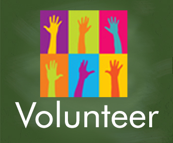  Volunteer (graphic of multicolored hands raised)