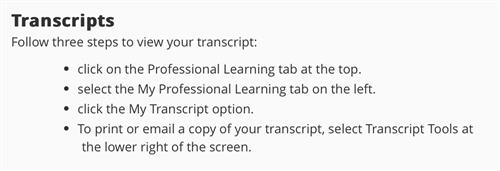 Image includes process to collect your transcripts