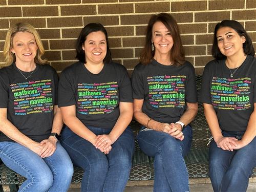From left to right: Mrs. Calaza, Ms. Esposito, Mrs. Loftin, Ms. Villareal