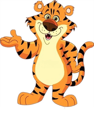 happy cartoon tiger 