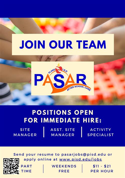 PASAR Employment Opportunity