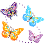 cluster of butterflies 