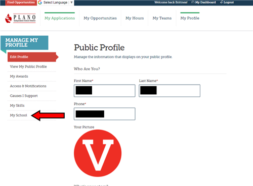 My School Button on Voly
