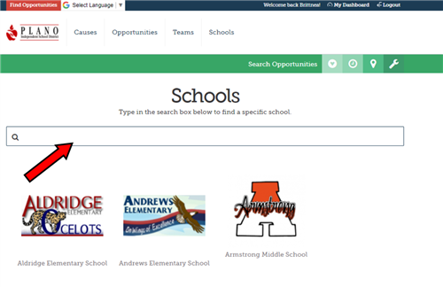 Voly School Search Bar