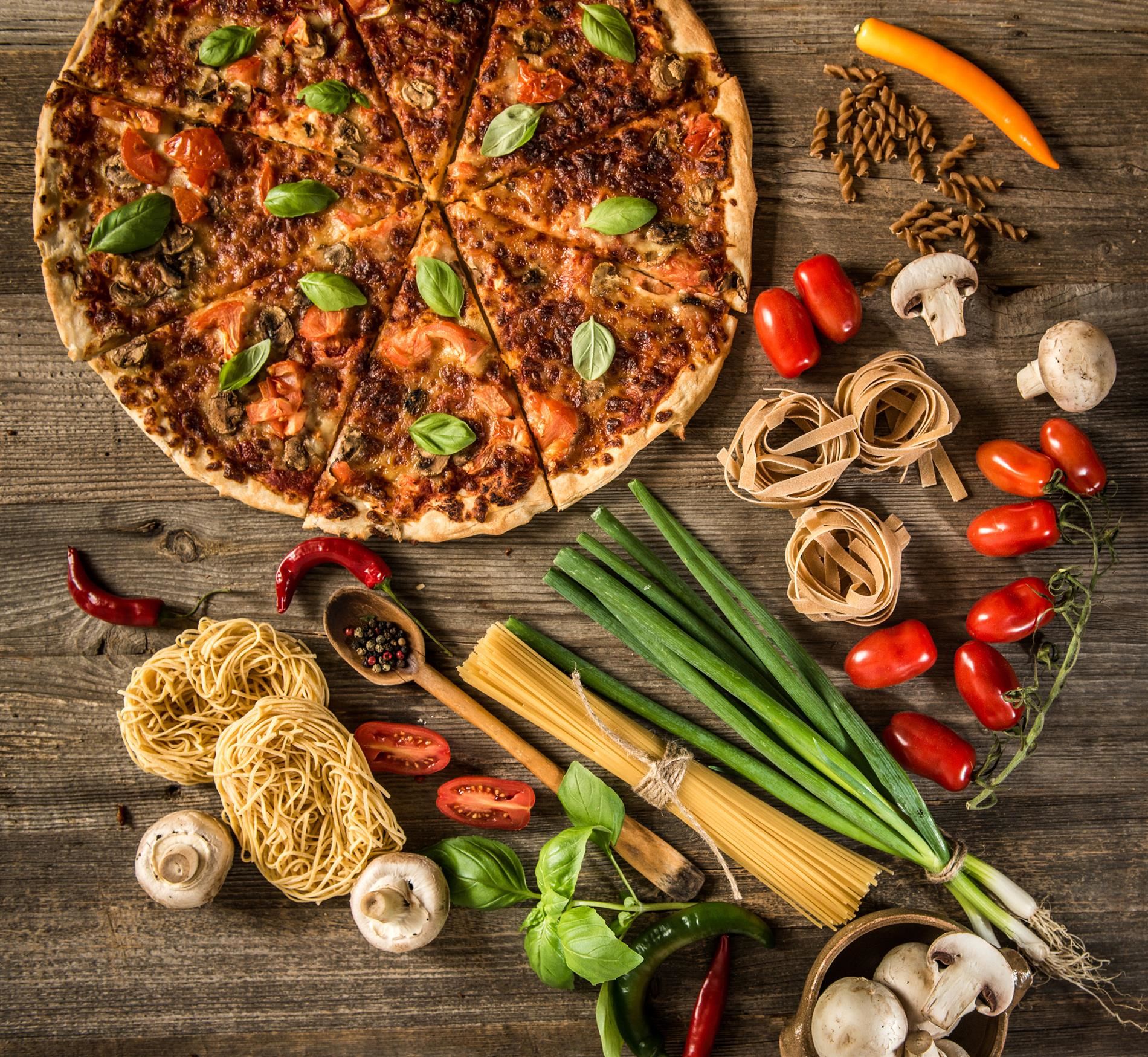 Various italian foods