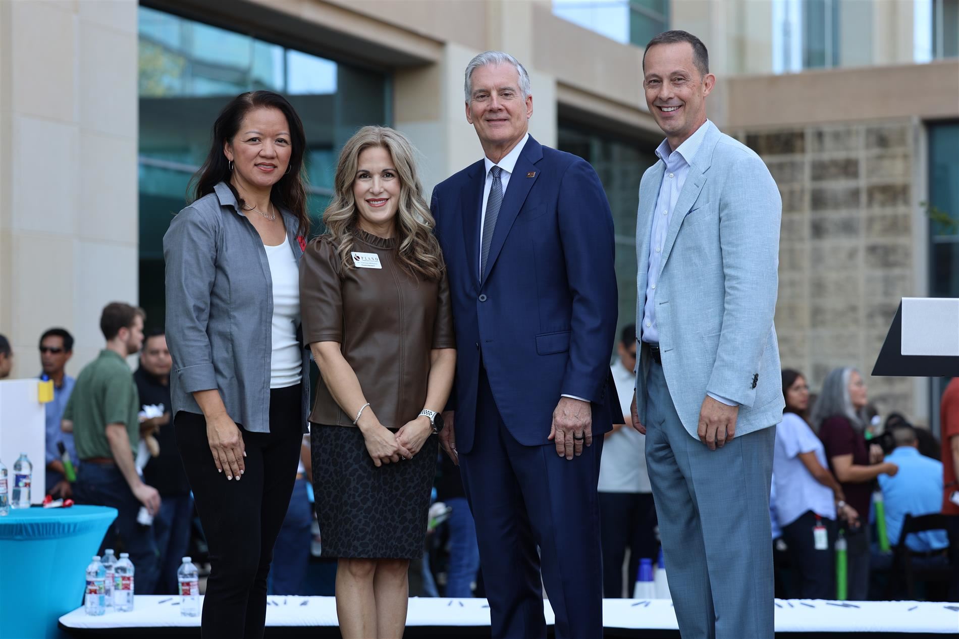 Toyota representatives with Superintendent Williams and Mayor Muns.
