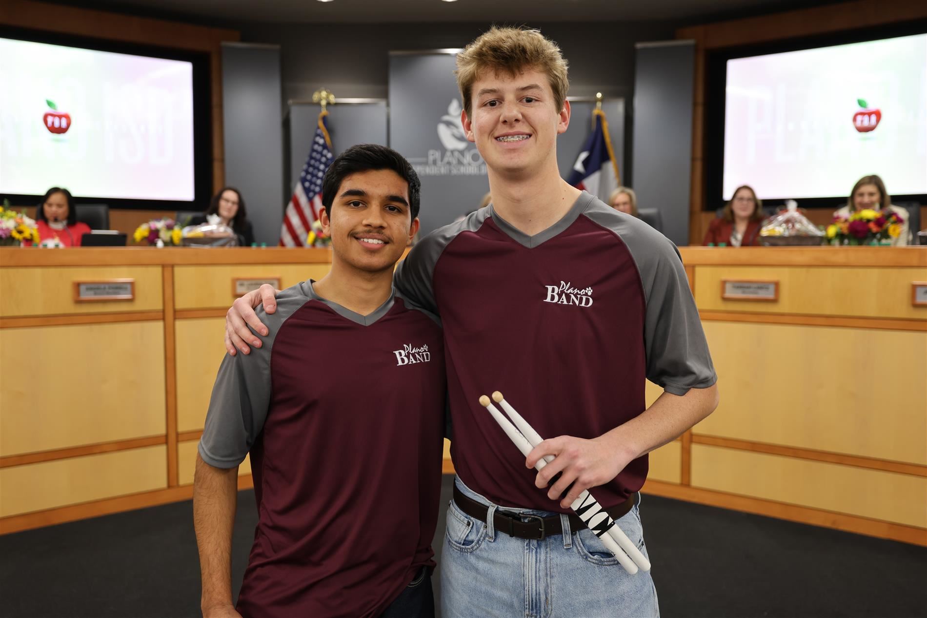 Drum Majors from Plano Senior High School