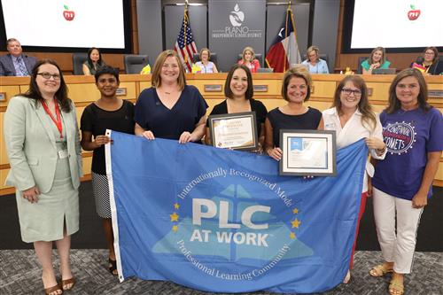 Centennial Elementary School Staff with Board Vice President Dr. Lauren Tyra