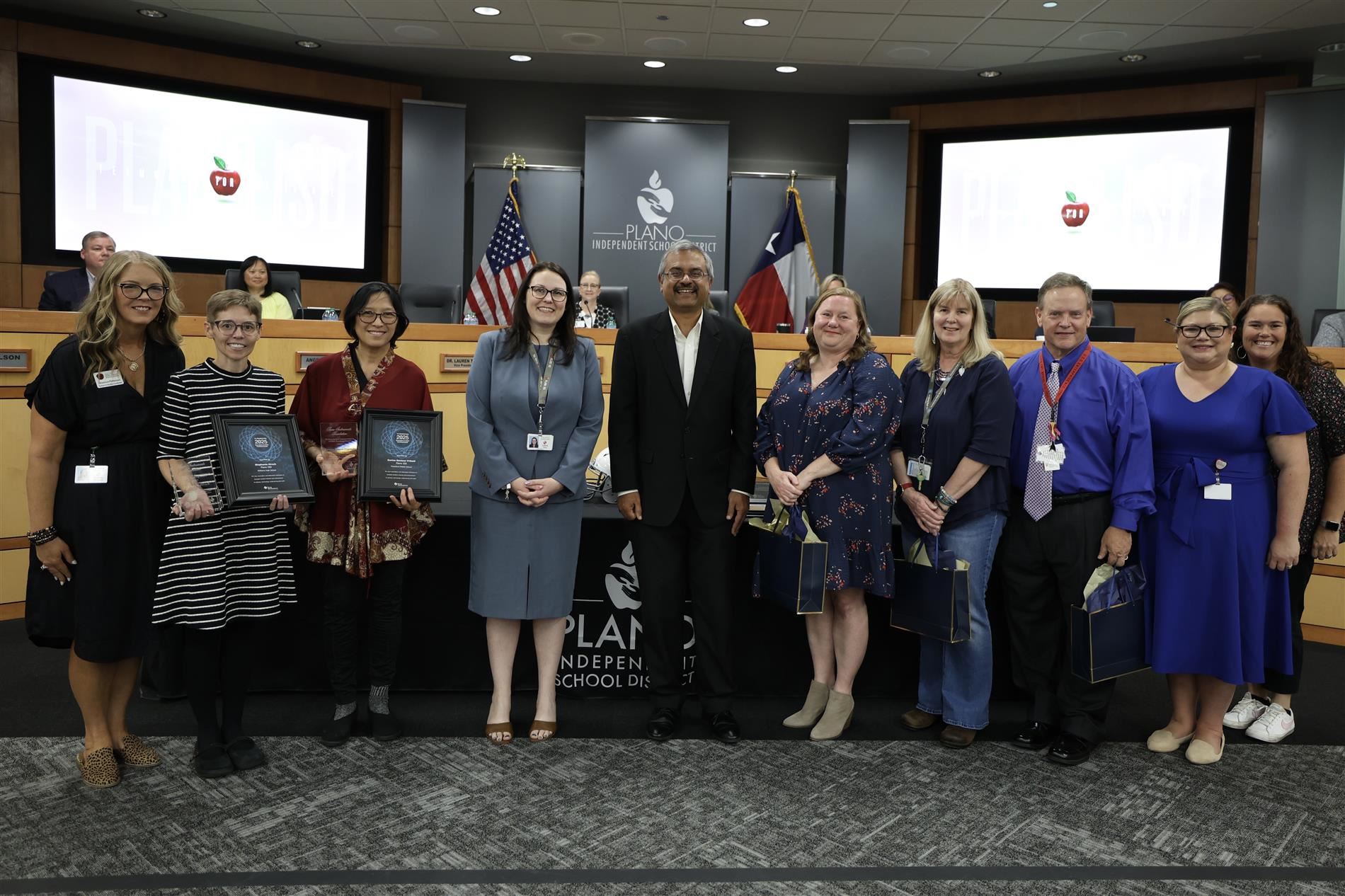 TI Stem Innovations in Teaching Awardees at the May 6 board meeting