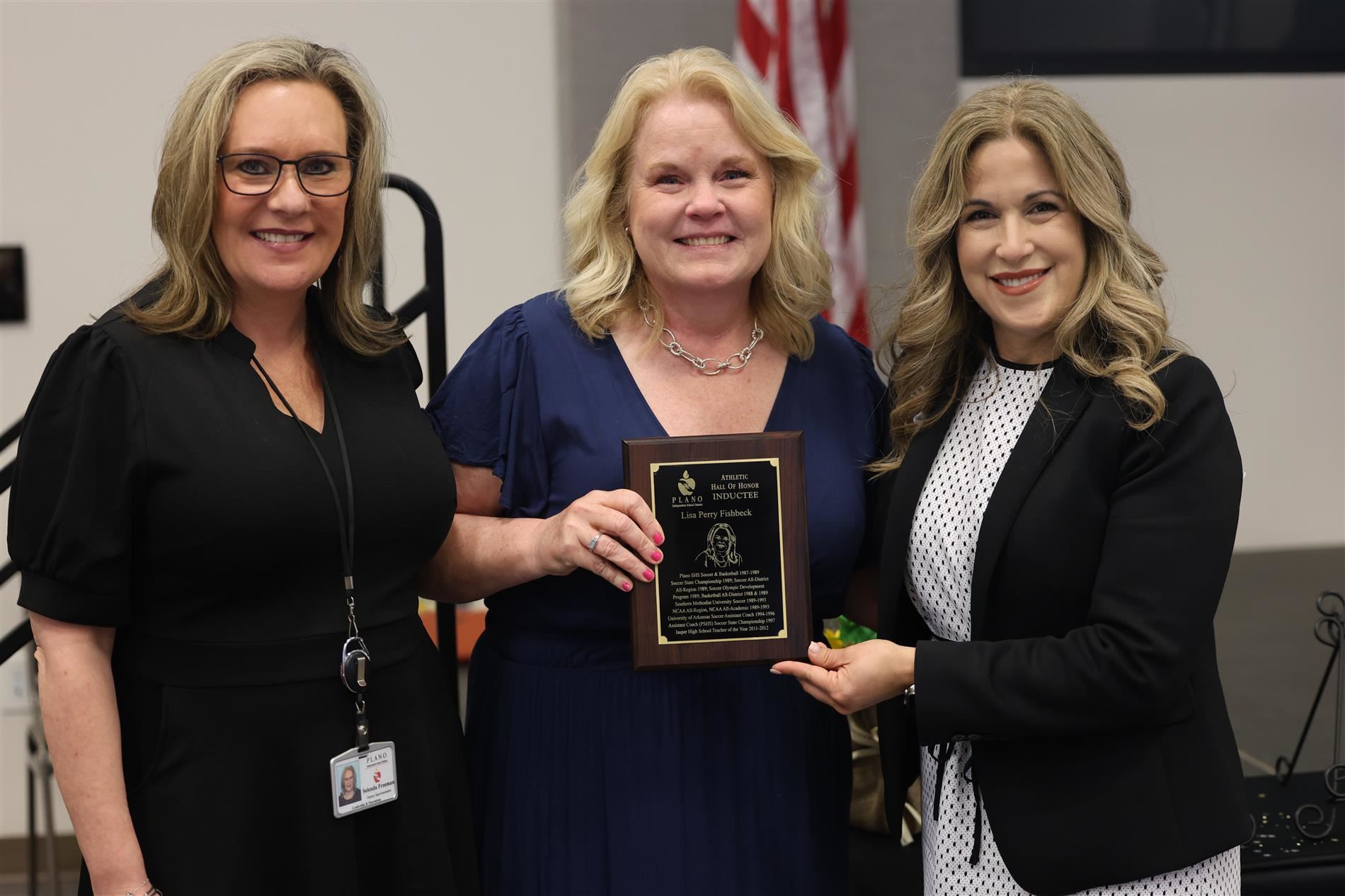 Image of Deputy Superintendent Dr. Selenda Freeman, Lisa Fishbeck and Superintendent Dr. Theresa Williams