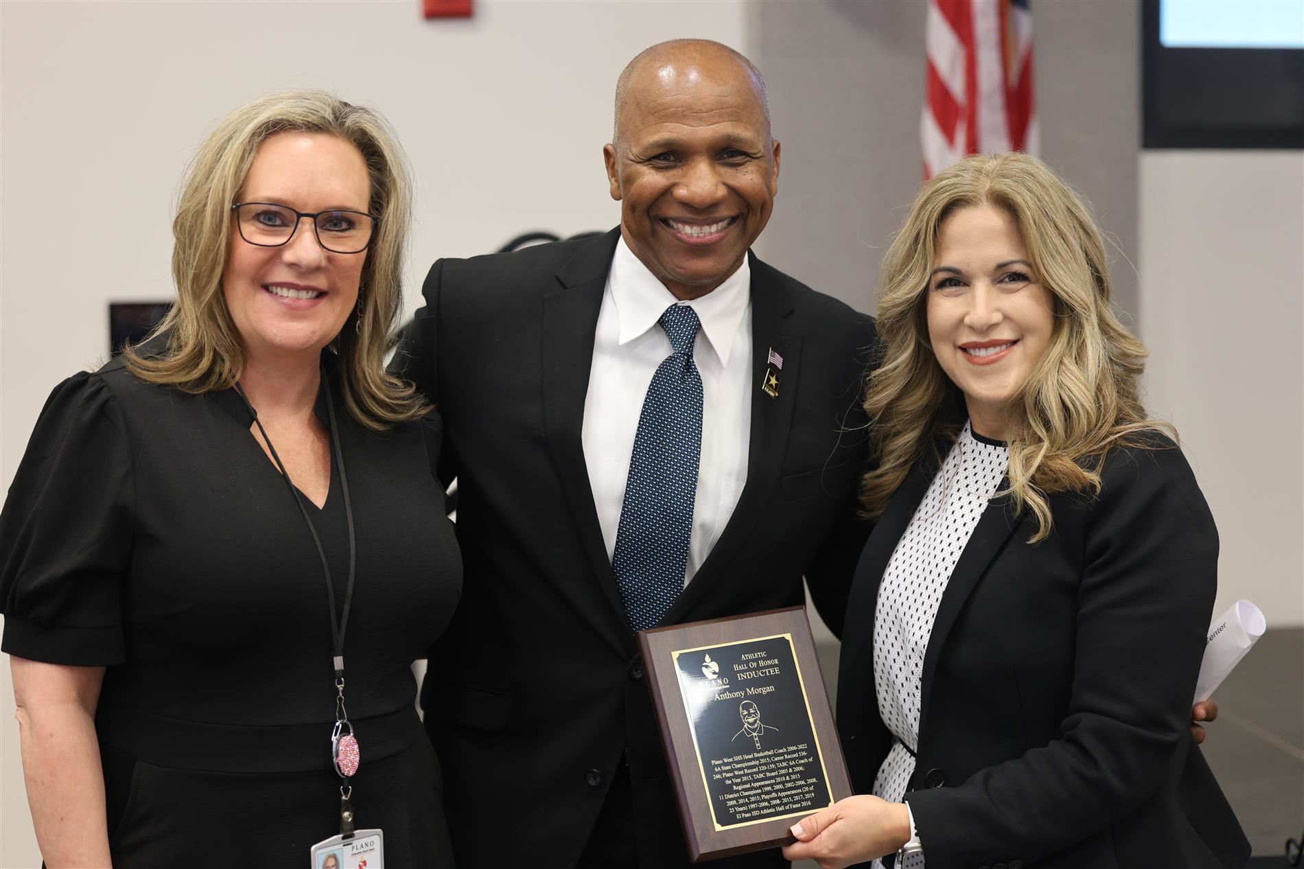 Image of Deputy Superintendent Dr. Selenda Freeman, Anthony Morgan and Superintendent Dr. Theresa Williams