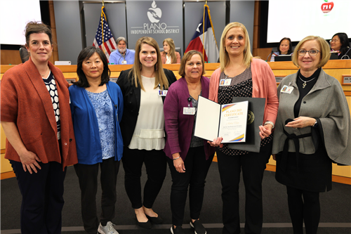 Ashley Hipp (second right) pictured with food and nutritional services colleagues