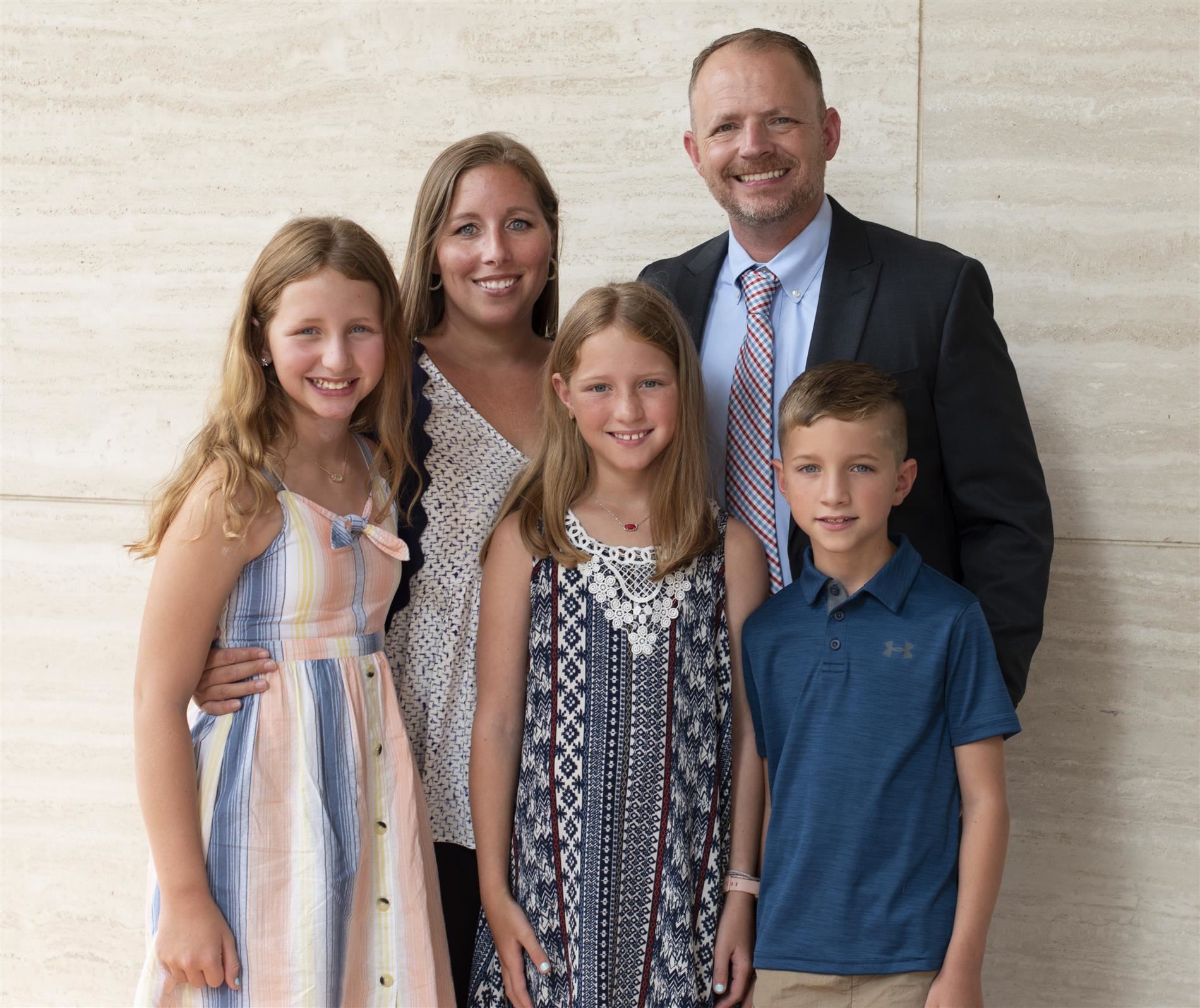 Haggard Middle School Principal Bryan McCord and family