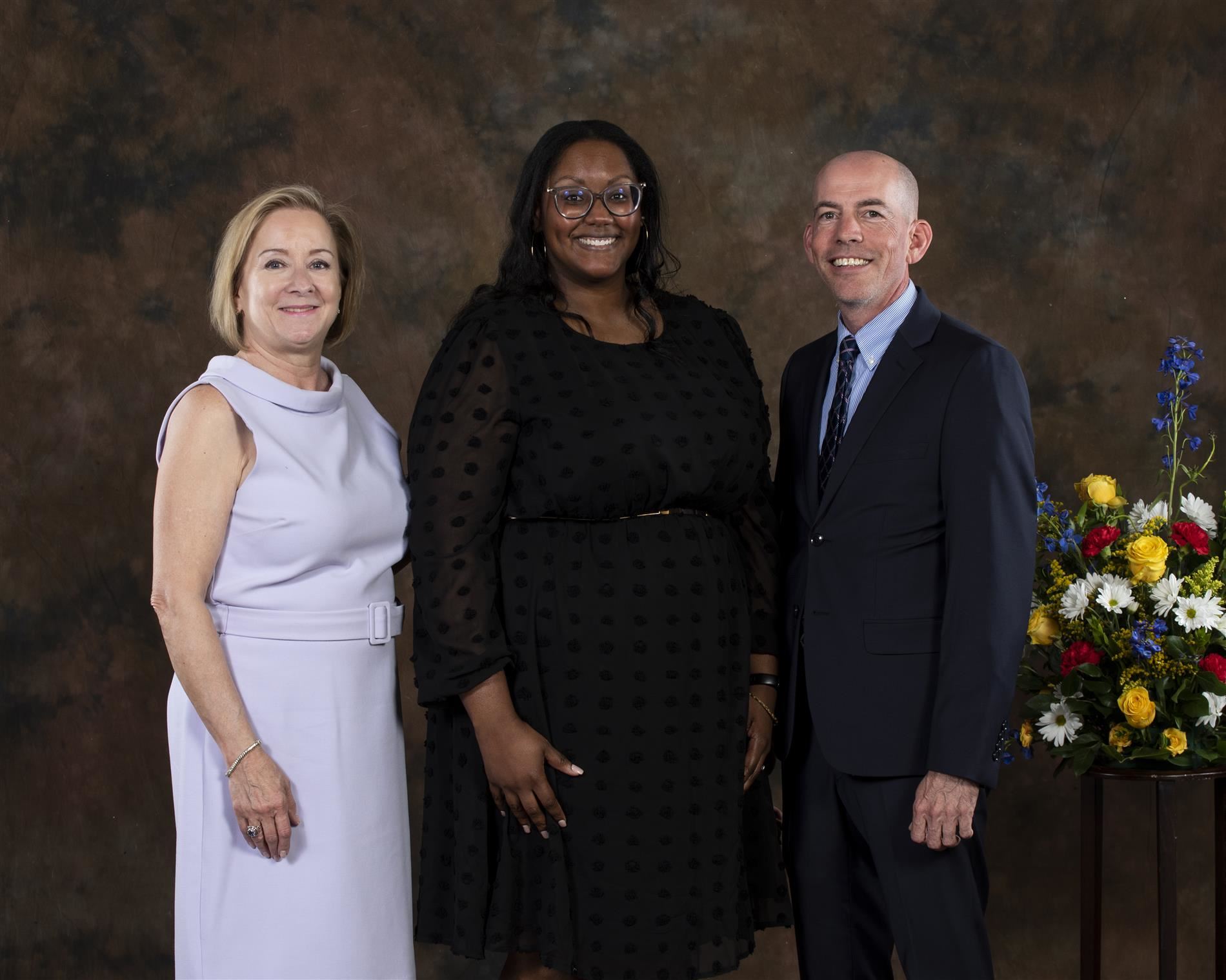 Gerri Goodspeed with Board President Nancy Humphrey and SLI Executive Director Dr. Mark Letterrer