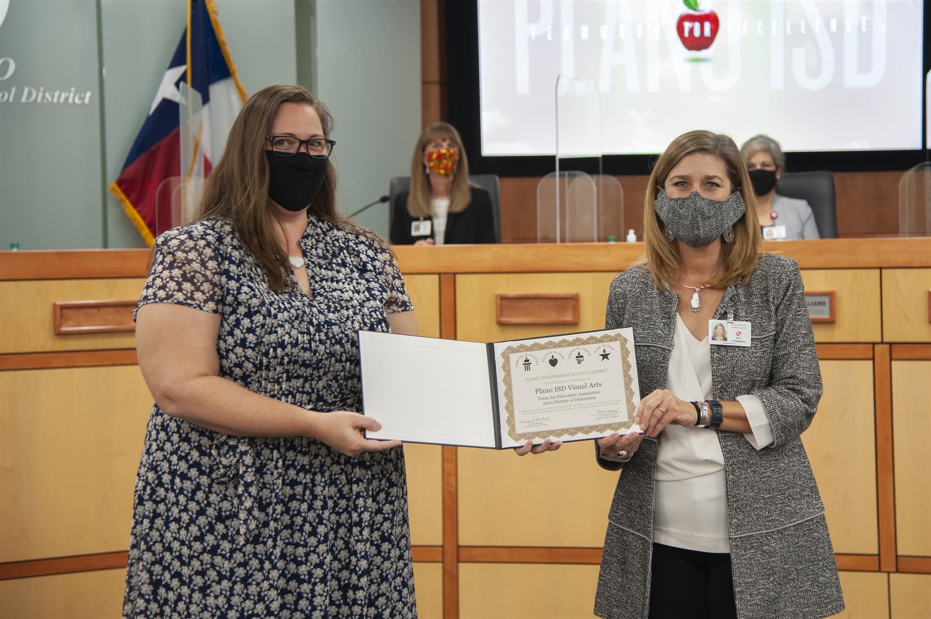 Laura Grundler and Board VP Jeri Chambers 