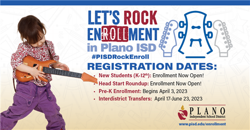 Let's Rock Enrollment in Plano ISD #PISDRockEnroll