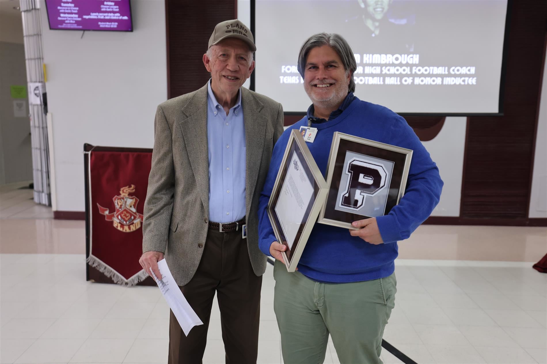 Presdient Stolle with Former Plano Head Football Coach Tom Kmbrough