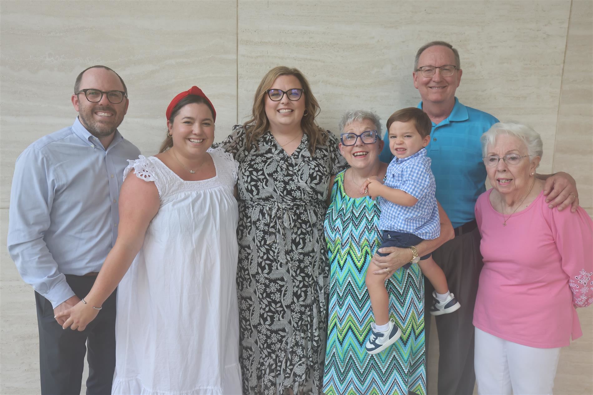 Emily Huechteman with her family.