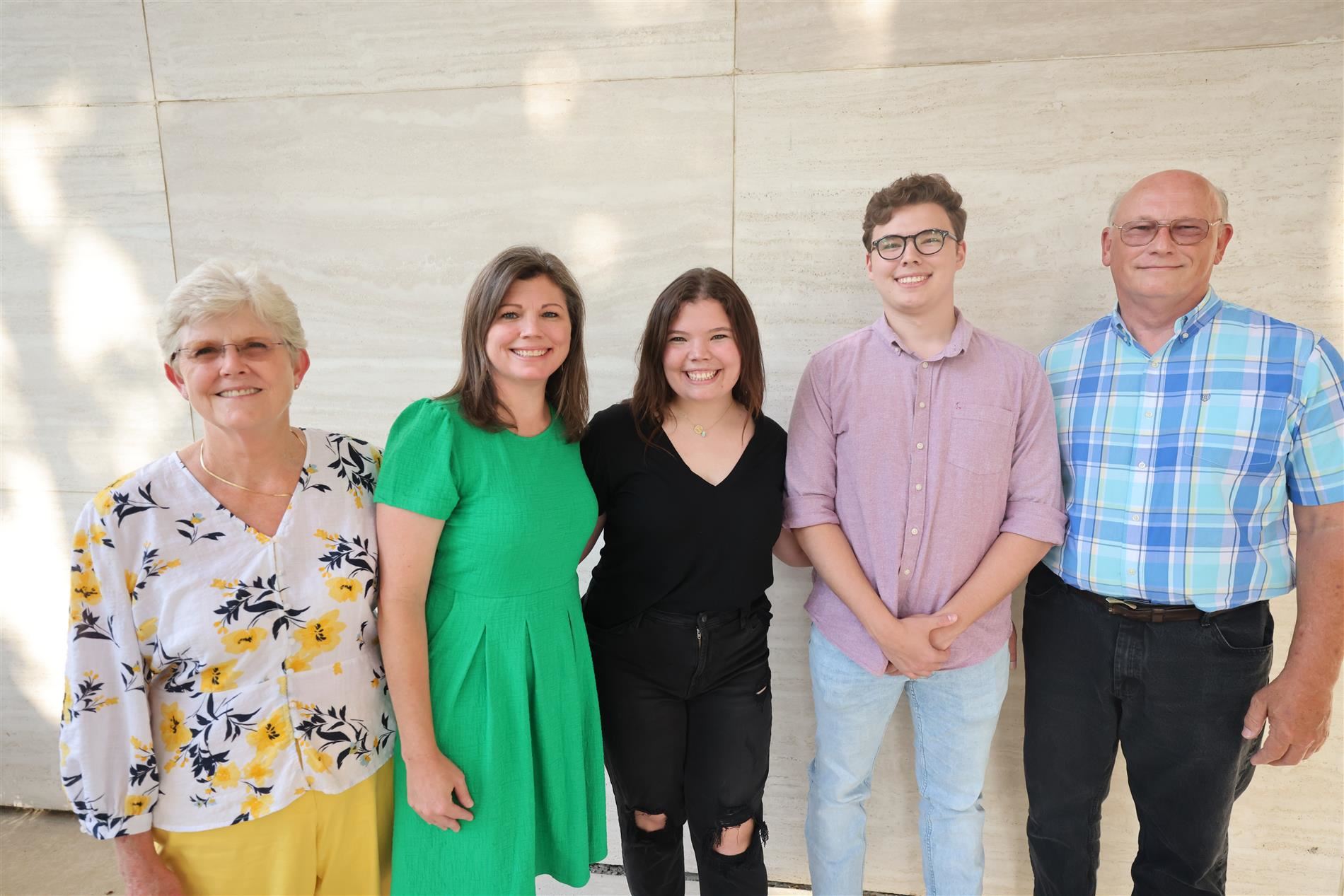 Connie Matthews (second left) with her parents and two children