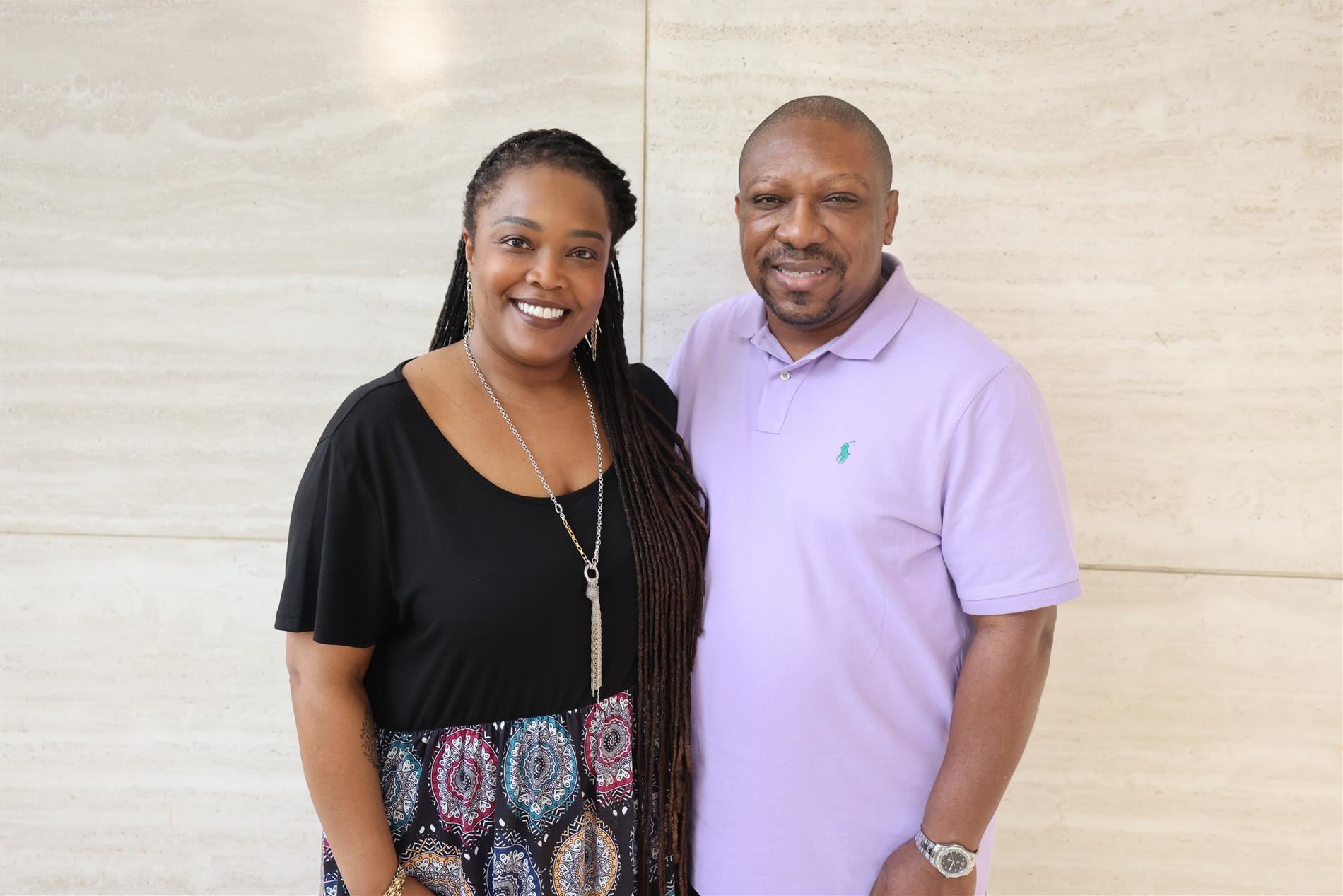 Courtney Washington with her husband