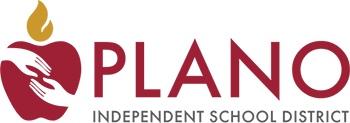 Plano Independent School District horizontal red apple logo