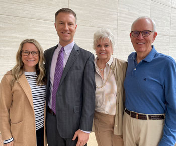 Michael’s wife, Lisa Minyard, Michael and parents, Jim and Sue Minyard