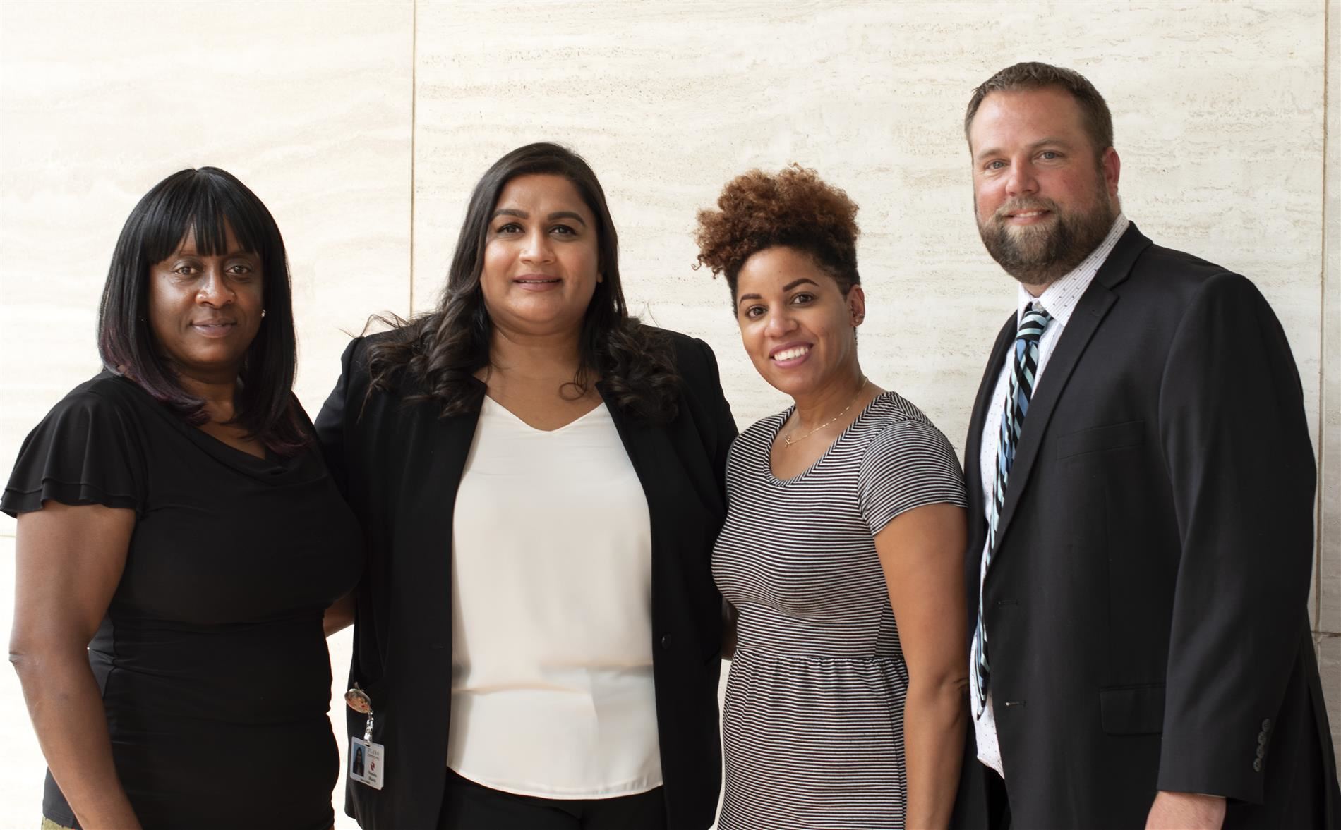 Renner MS Principal Nemisha Bhakta with Assist. Principals