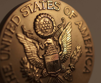  Presidential Medallion. Gold Coin with an engraved eagle.