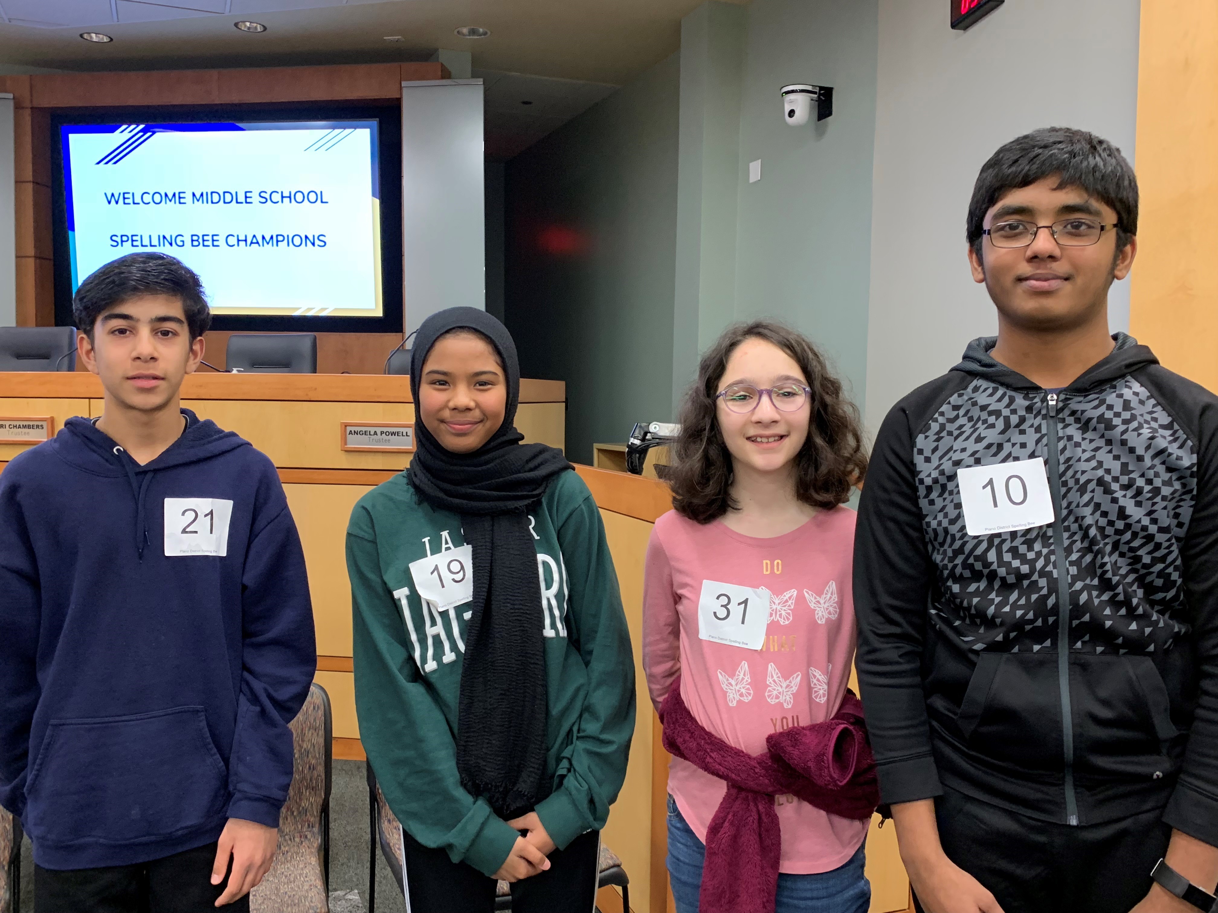 Secondary spelling bee winners 