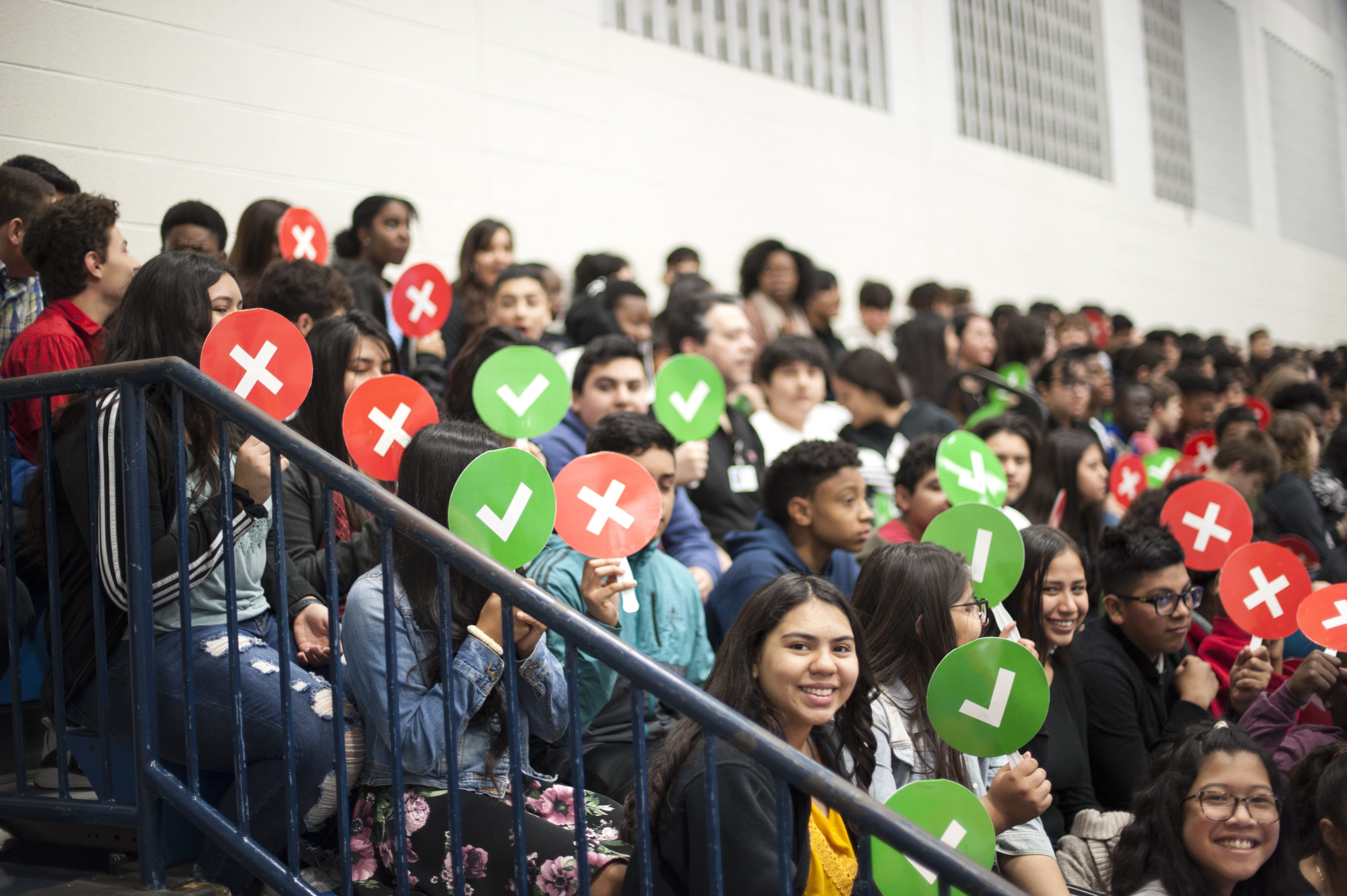Bowman 8th graders at Google Assembly 