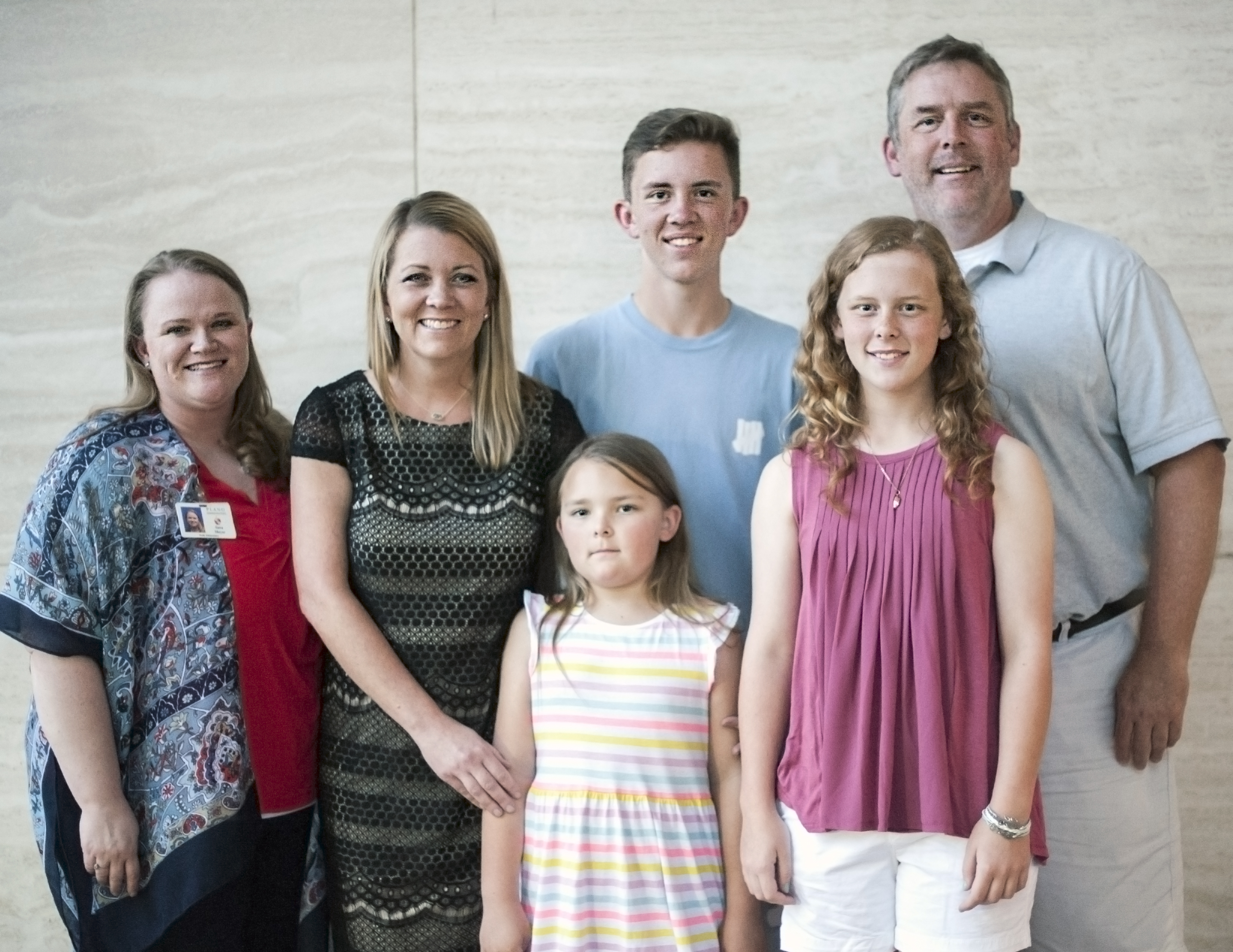 Stacy Lawrence, Ap Wells with family & Wells  principal 