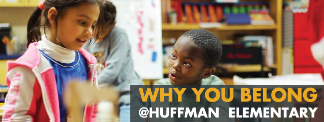 Why You belong @Huffman, photo of boy and girl 