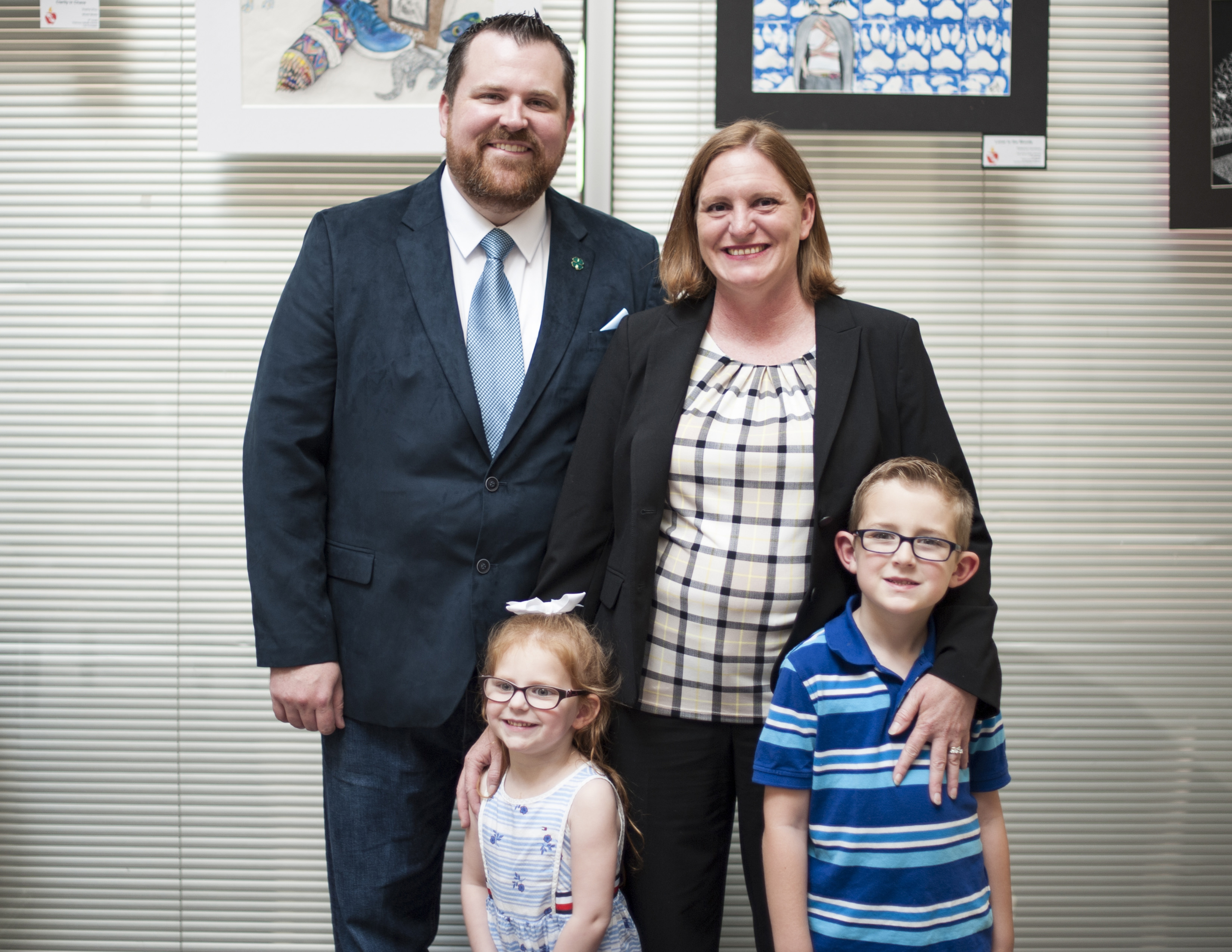 Stacey Flake, husband, son and daughter 