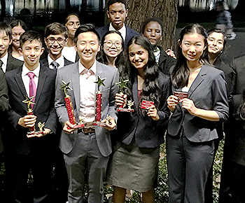  Jasper HS speech & debate team members with trophies