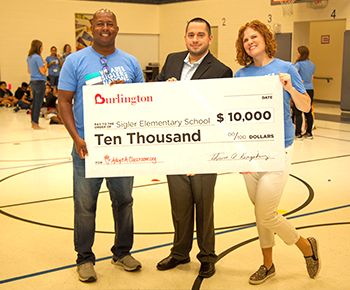  Check presentation at Sigler Elementary gym